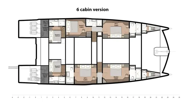 LANIAKEA 6-cabin layout