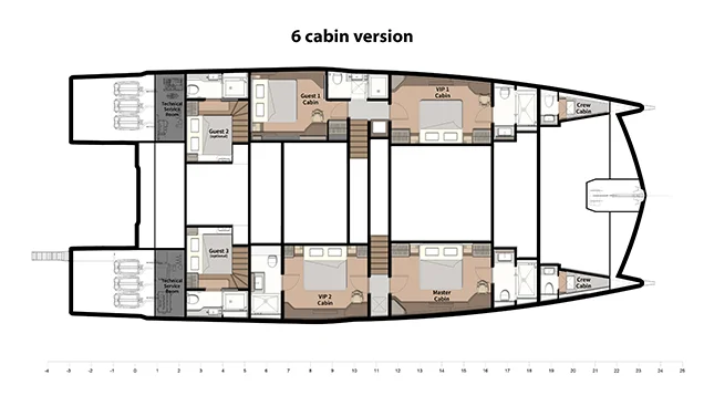 LANIAKEA 6-cabin layout